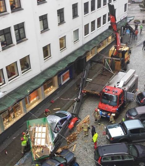 Crane accident in Bergen